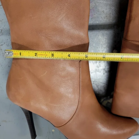LAUREN RALPH LAUREN LAVINIA KNEE-HIGH BOOTS BOHO POLO TAN SIZE 8.5B - Picture 6 of 13